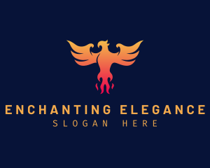 Majestic Phoenix Wings logo design