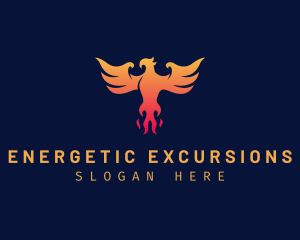 Majestic Phoenix Wings logo design