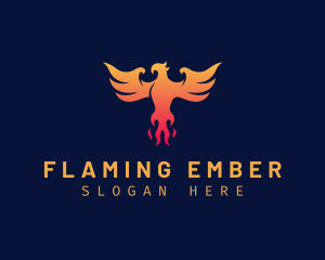 Majestic Phoenix Wings logo design