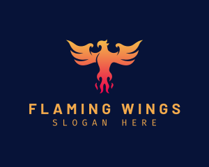 Majestic Phoenix Wings logo design