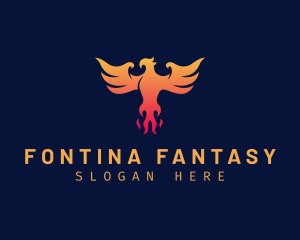 Majestic Phoenix Wings logo design