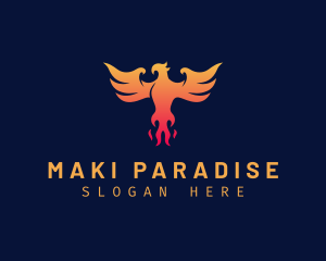 Majestic Phoenix Wings logo design