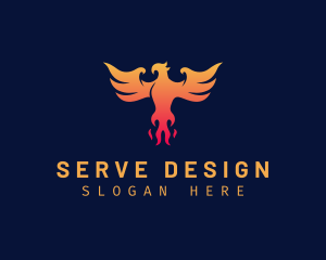 Majestic Phoenix Wings logo design