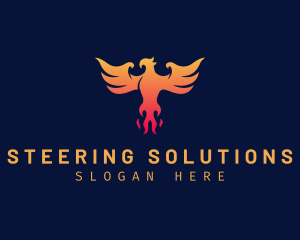 Majestic Phoenix Wings logo design