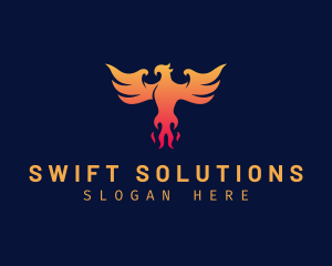 Majestic Phoenix Wings logo design