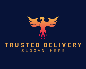 Majestic Phoenix Wings logo design