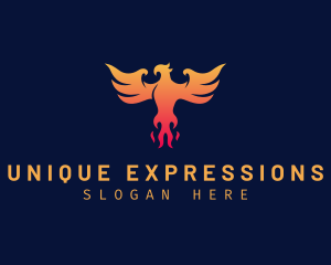 Majestic Phoenix Wings logo design