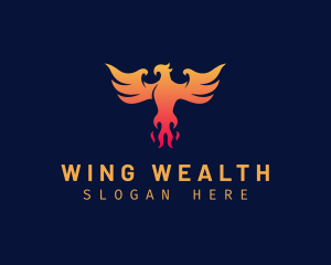 Majestic Phoenix Wings logo design