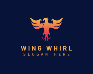 Majestic Phoenix Wings logo design