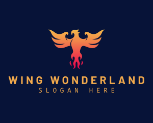 Majestic Phoenix Wings logo design