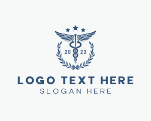 Medical Caduceus Wreath logo