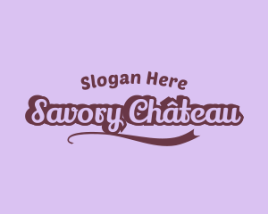 Retro Quirky Cursive Banner logo design