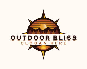 Compass Mountain Adventure logo design