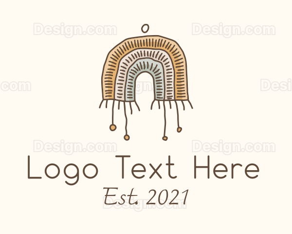 Rainbow Macrame Decoration Logo