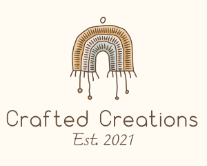 Rainbow Macrame Decoration  logo design