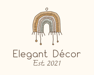 Rainbow Macrame Decoration  logo design