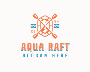 Rafting Paddles Kayak logo design