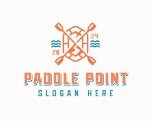 Rafting Paddles Fitness logo design