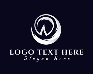 Executive - Metallic Wing Letter W logo design