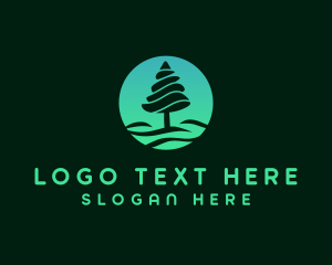 Green Pine Tree logo