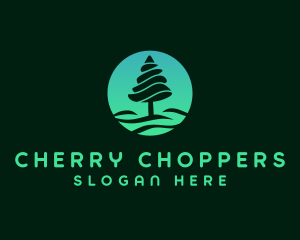 Green Pine Tree logo design