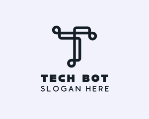 Tech Brand Letter T logo design