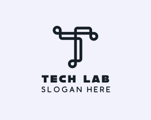 Tech Brand Letter T logo design