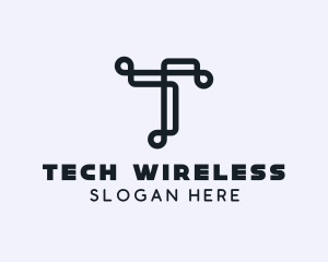 Tech Brand Letter T logo design