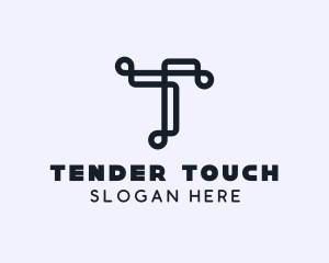 Tech Brand Letter T logo design