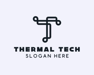 Tech Brand Letter T logo design