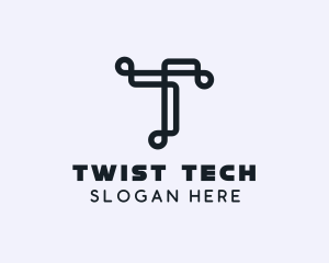 Tech Brand Letter T logo design