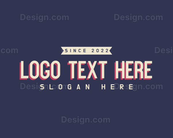 Retro Clothing Banner Logo