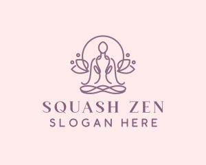 Floral Yoga Zen logo design