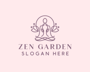 Floral Yoga Zen logo design