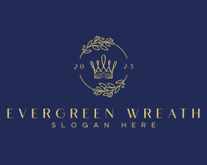 Golden Wreath Crown logo design