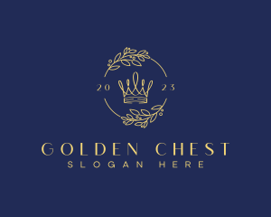 Golden Wreath Crown logo design