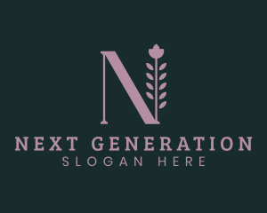 Skincare Brand Letter N logo design