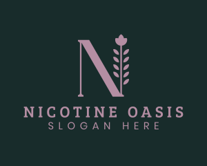 Skincare Brand Letter N logo design