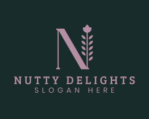 Skincare Brand Letter N logo design