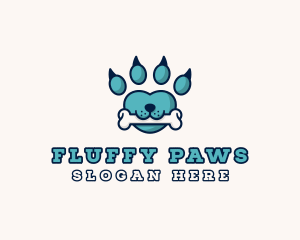 Dog Bone Paw logo design