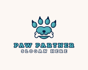 Dog Bone Paw logo design