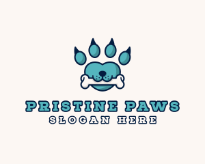 Dog Bone Paw logo design