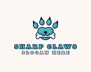 Dog Bone Paw logo design