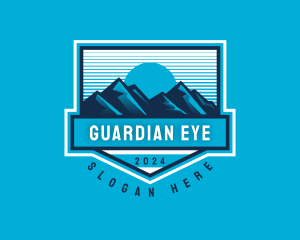 Mountain Hiking Travel Logo