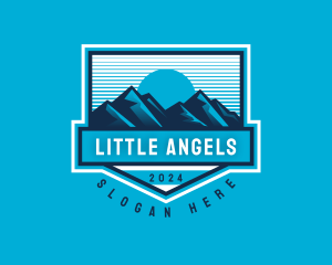 Mountain Hiking Travel Logo