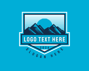 Mountain Hiking Travel Logo