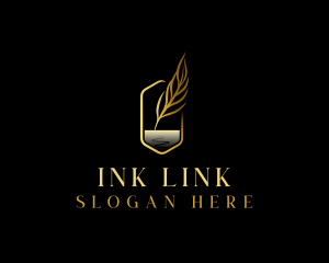 Feather Writing Quill logo design