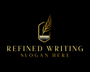 Feather Writing Quill logo design