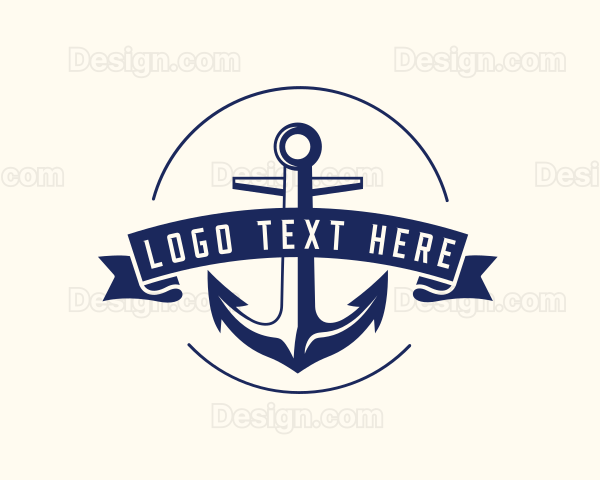 Navy Anchor Sail Logo