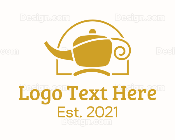 Golden Antique Lamp Logo